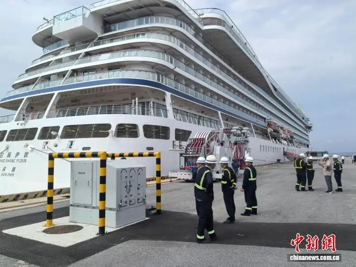 东北港口首个大型邮轮码头岸电工程首次连船测试成功